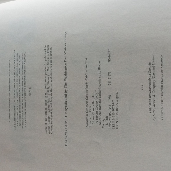 3/$15 Bloom County Babylon Five Years of Basic Naughtiness Opus Paperback Book - Picture 7 of 17